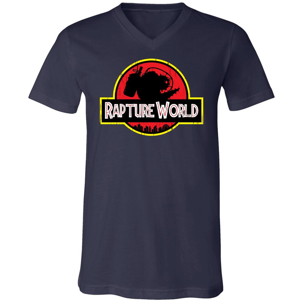 Unisex V-Neck T-Shirt - F4FF44VJ - Navy - 2