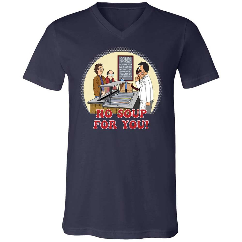 Unisex V-Neck T-Shirt - AUPJY7WC - Navy - 2