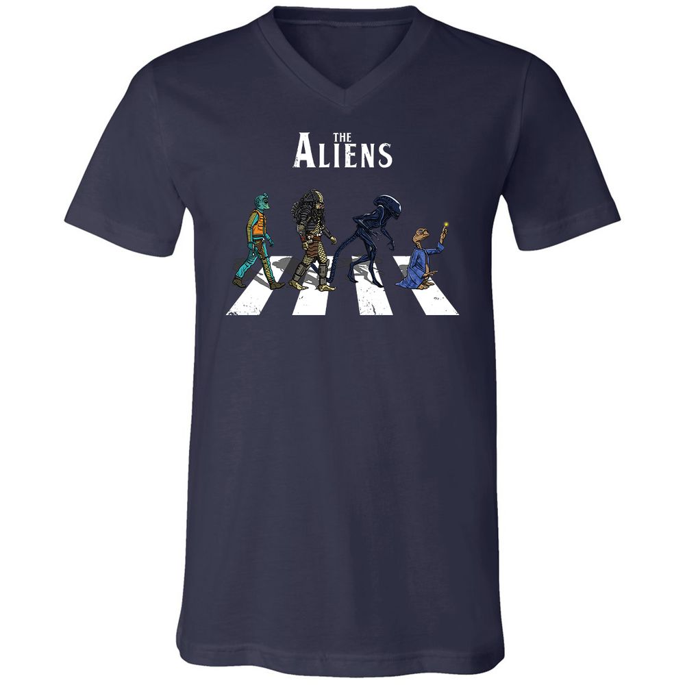 Unisex V-Neck T-Shirt - A22VMUFS - Navy - 2