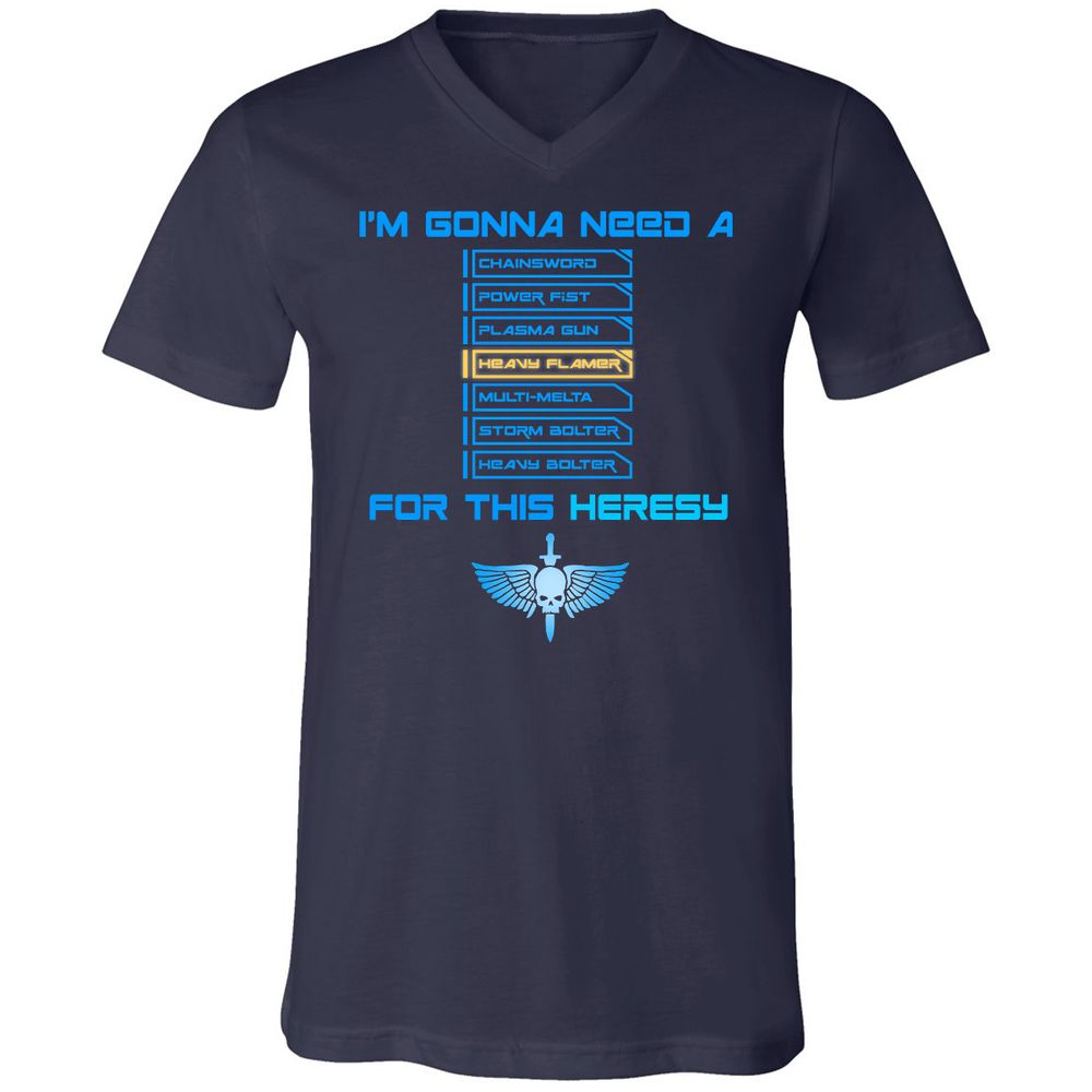 Unisex V-Neck T-Shirt - BLZQ53P1 - Navy - 2