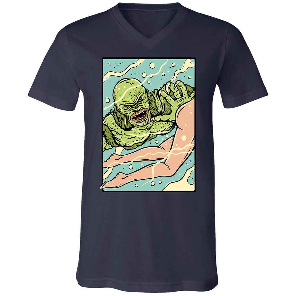 Unisex V-Neck T-Shirt - 6R6AJ4QU - Navy - 2