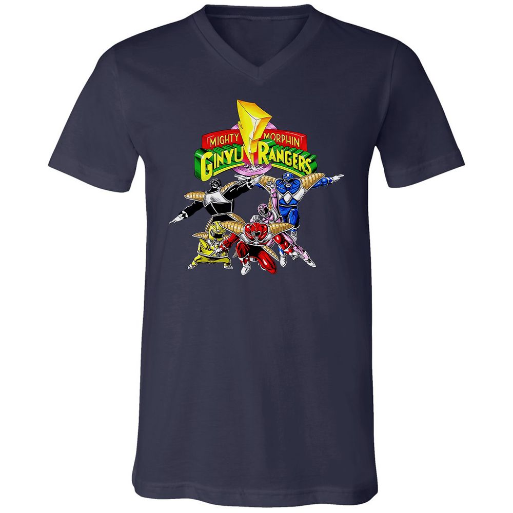 Unisex V-Neck T-Shirt - CDZUNNFB - Navy - 2