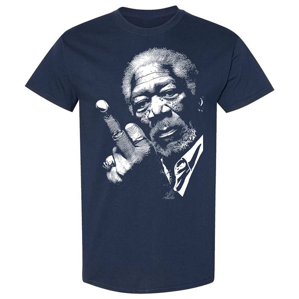 Morgan Freeman middle finger - Navy - 2