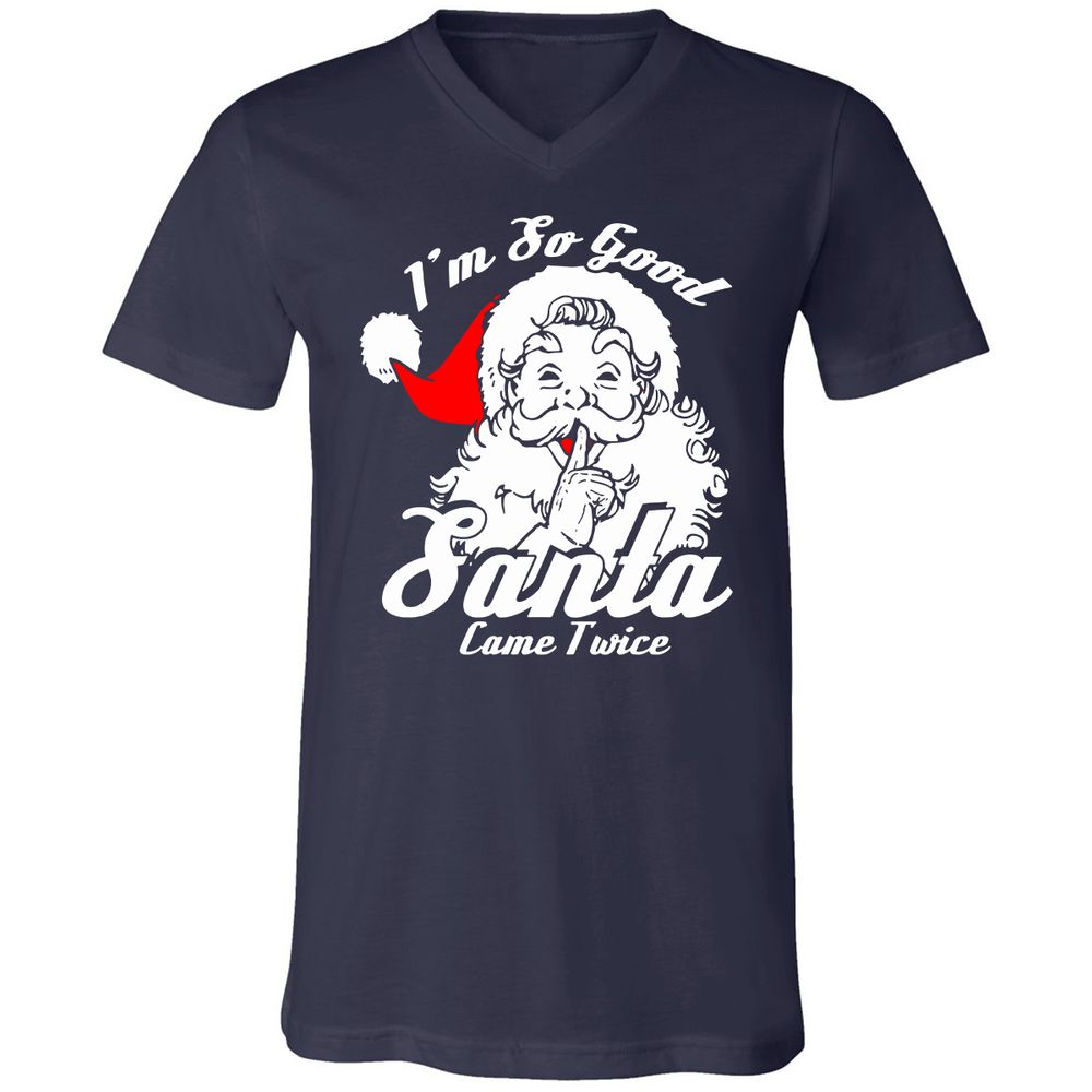 Unisex V-Neck T-Shirt - FV1PBM8E - Navy - 2