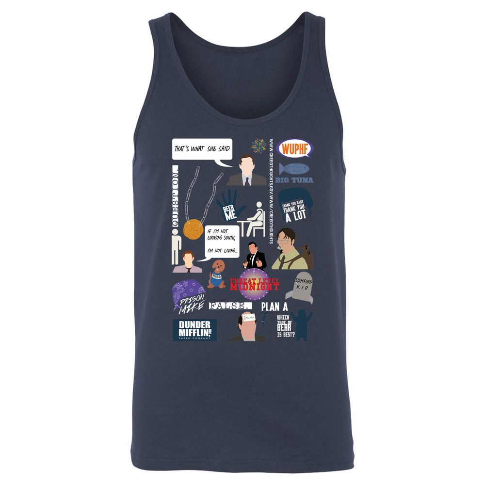 Unisex Jersey Tank - 7S4DZV6B - Navy - 2