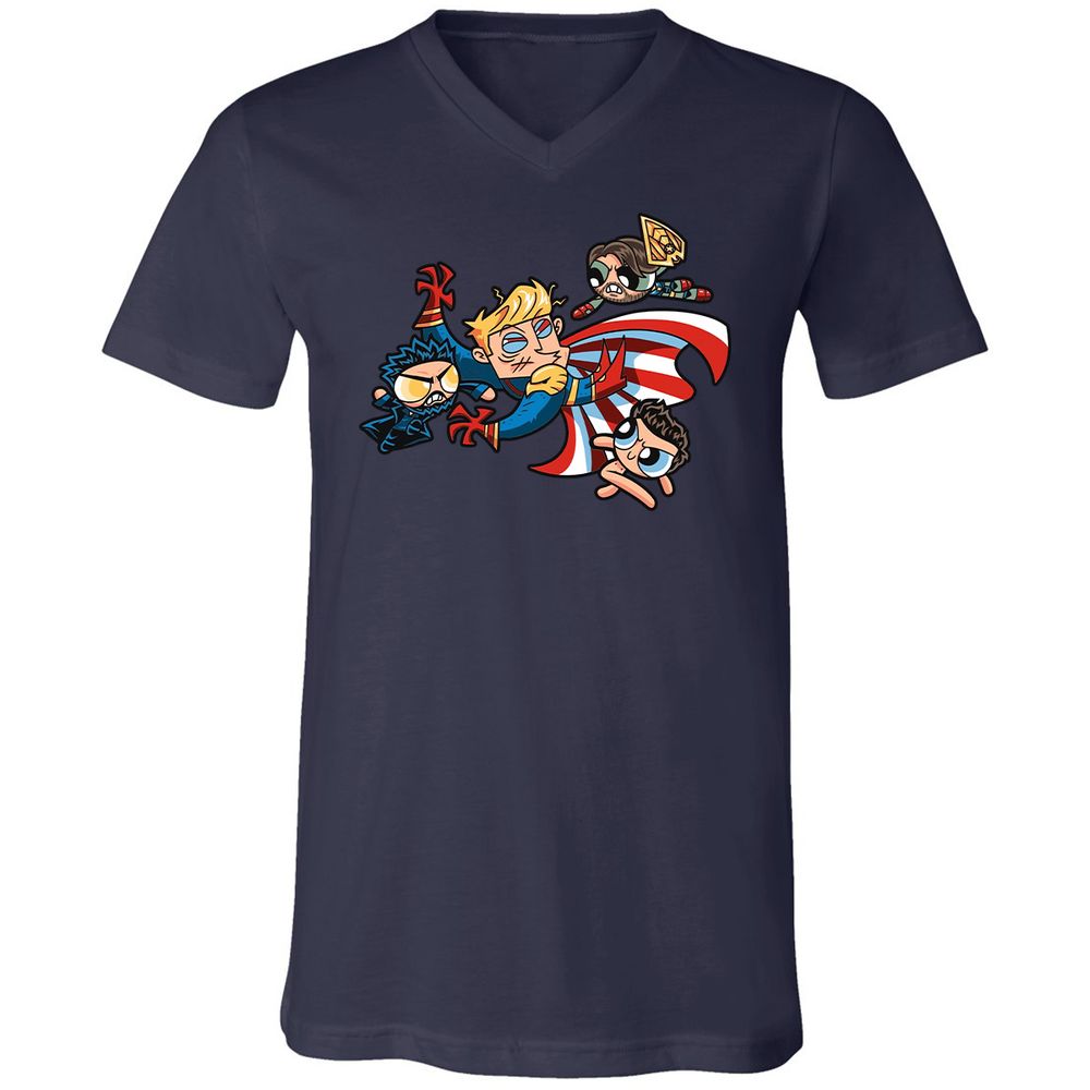 Unisex V-Neck T-Shirt - BUDU6RFA - Navy - 2