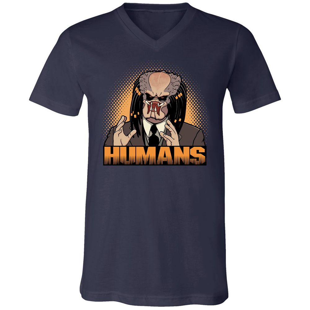 Unisex V-Neck T-Shirt - 92YXQDNS - Navy - 2