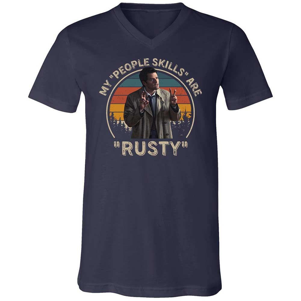 Unisex V-Neck T-Shirt - LGF22UEF - Navy - 2