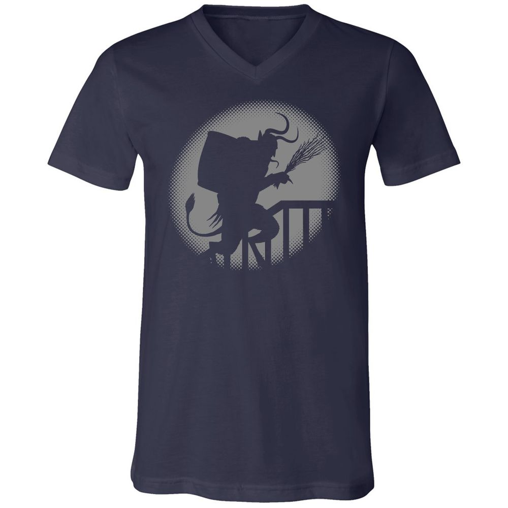 Unisex V-Neck T-Shirt - 4YNB32GQ - Navy - 2