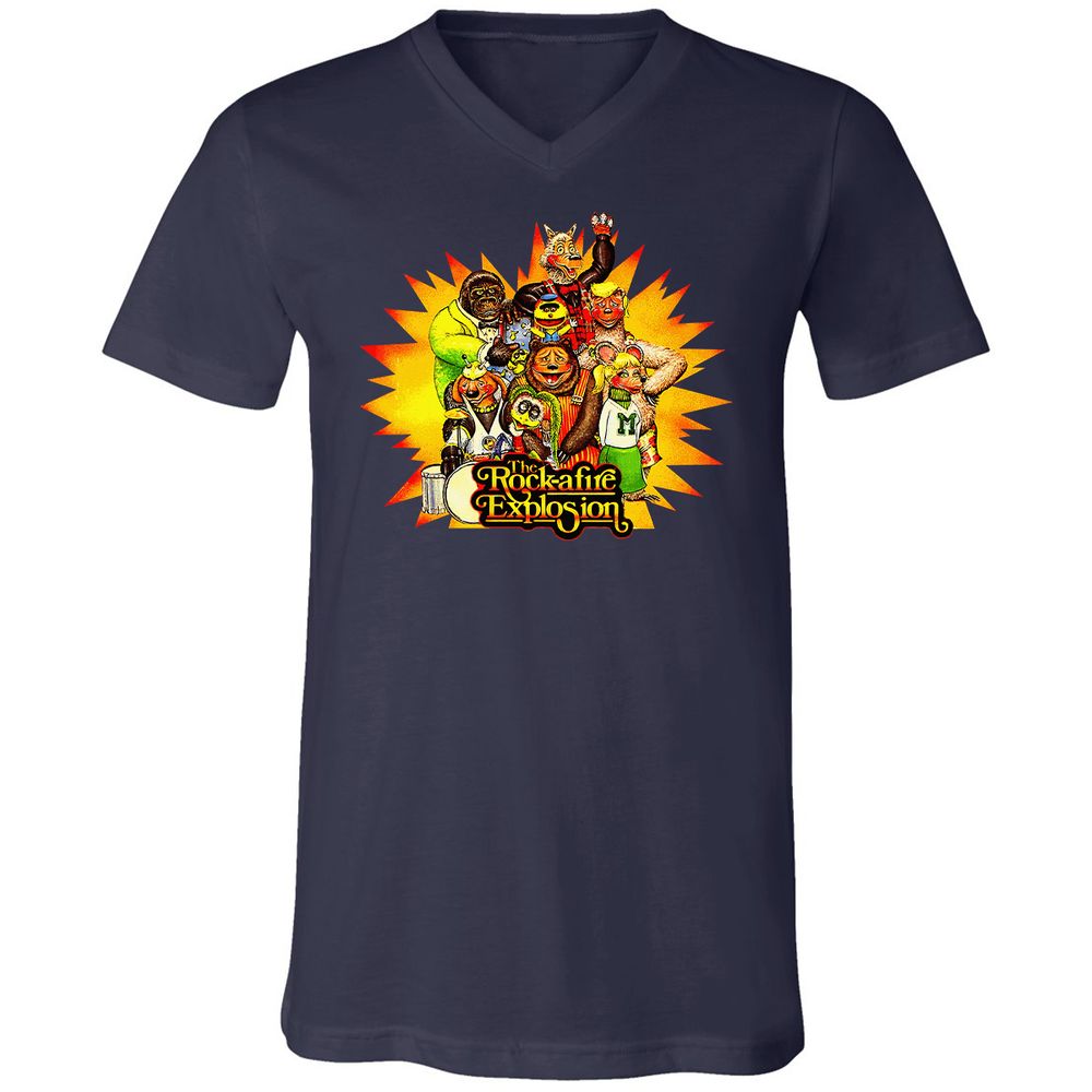 Unisex V-Neck T-Shirt - 47FPCENQ - Navy - 2