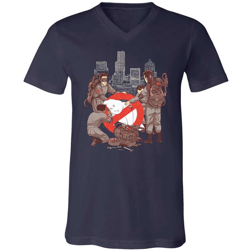 Unisex V-Neck T-Shirt - 3AZ4PVEQ - Navy - 2