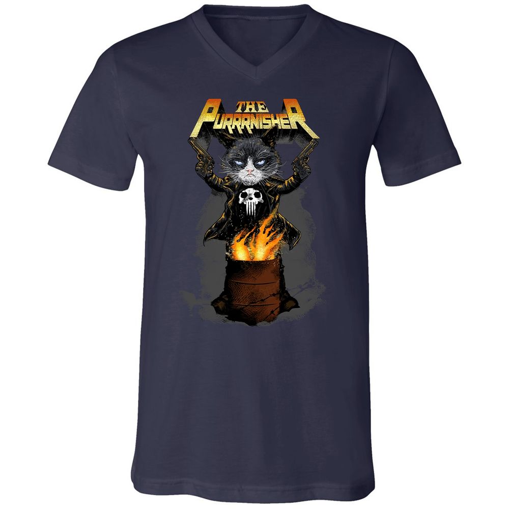 Unisex V-Neck T-Shirt - SGZE85XV - Navy - 2