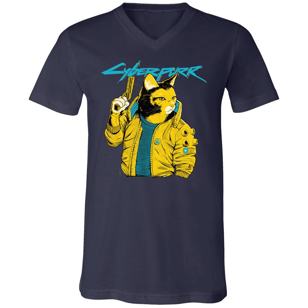 Unisex V-Neck T-Shirt - 4FV27VH6 - Navy - 2