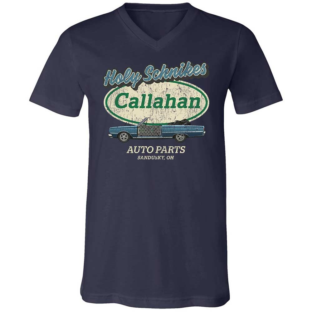 Unisex V-Neck T-Shirt - YF5AFXAS - Navy - 2
