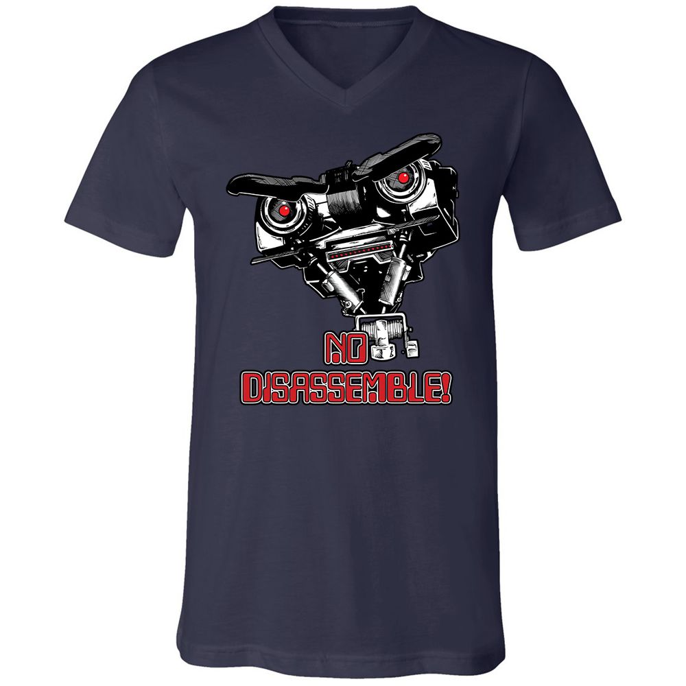 Unisex V-Neck T-Shirt - W6327685 - Navy - 2