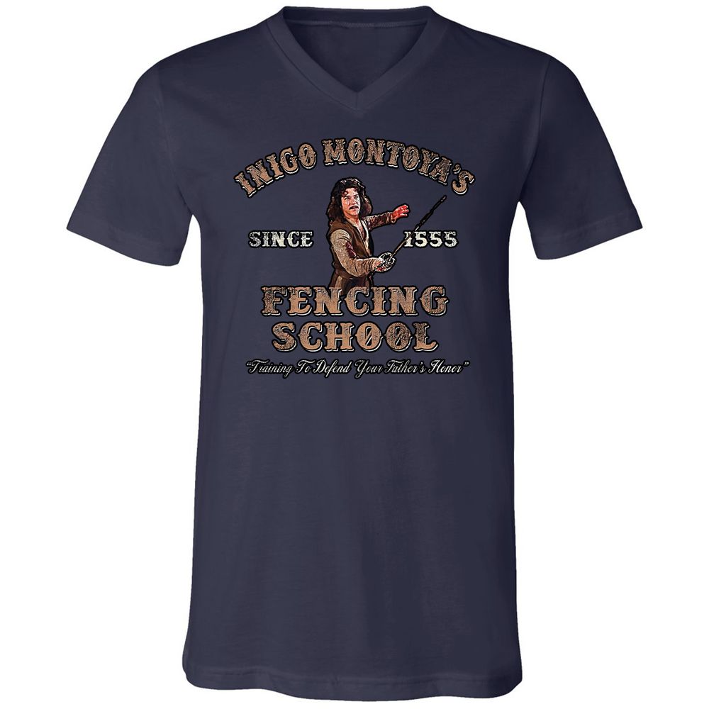 Unisex V-Neck T-Shirt - QYSCE93S - Navy - 2
