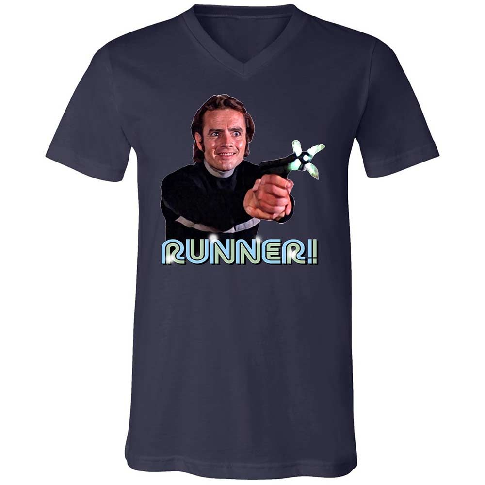 Unisex V-Neck T-Shirt - VF2DUEJH - Navy - 2