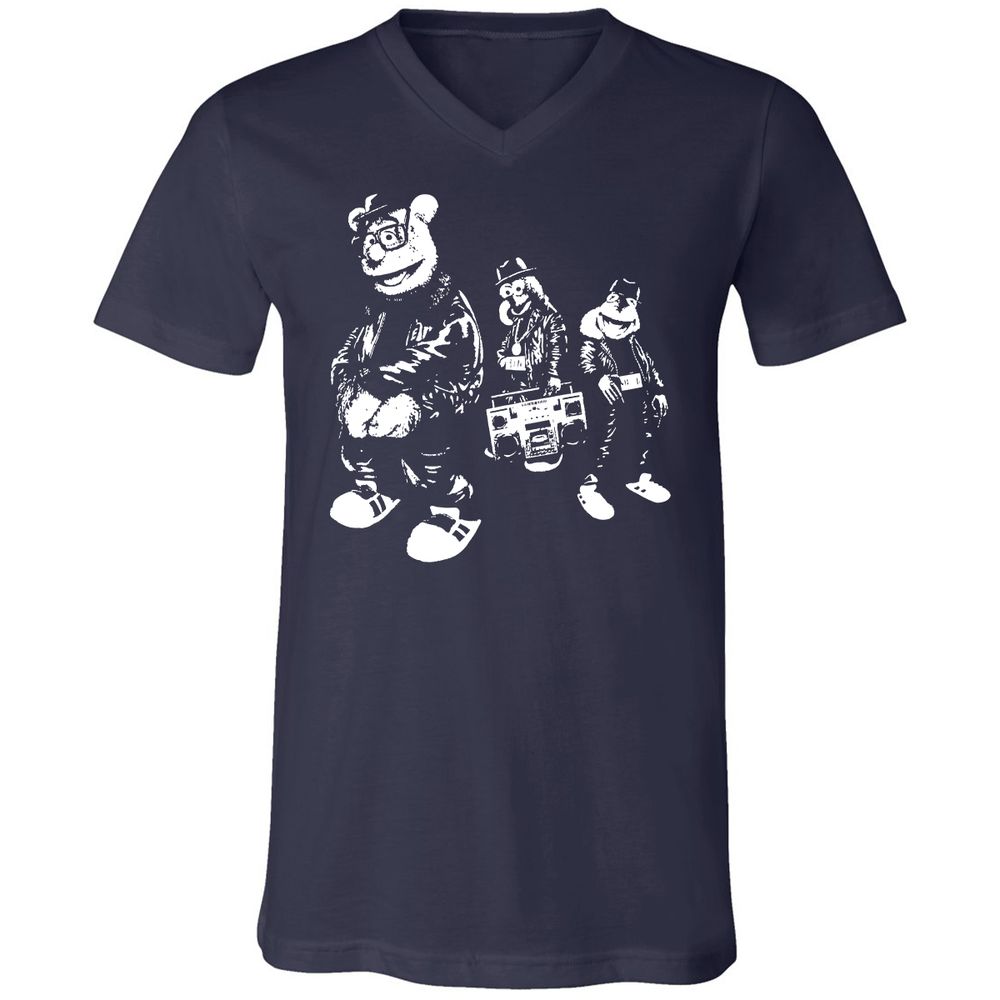 Unisex V-Neck T-Shirt - TSAXBR39 - Navy - 2