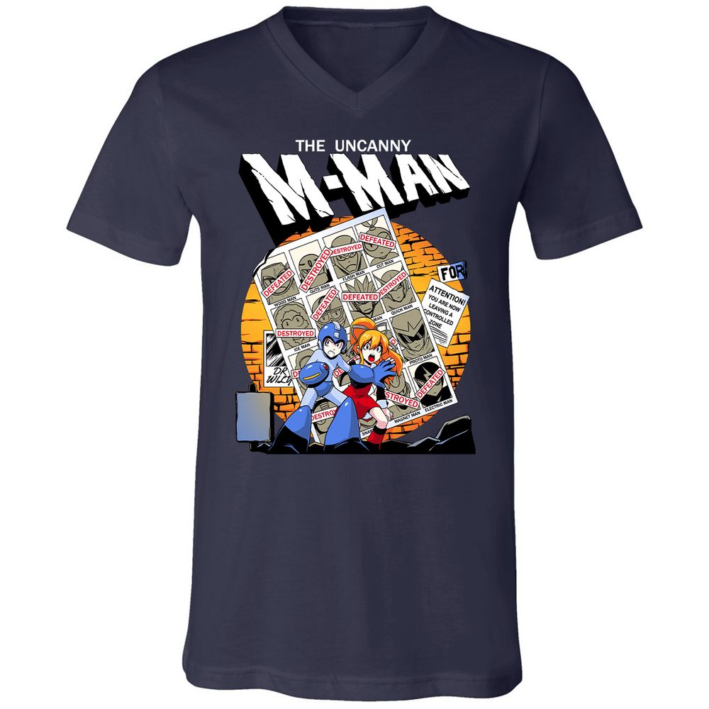 Unisex V-Neck T-Shirt - CC57RJ6V - Navy - 2