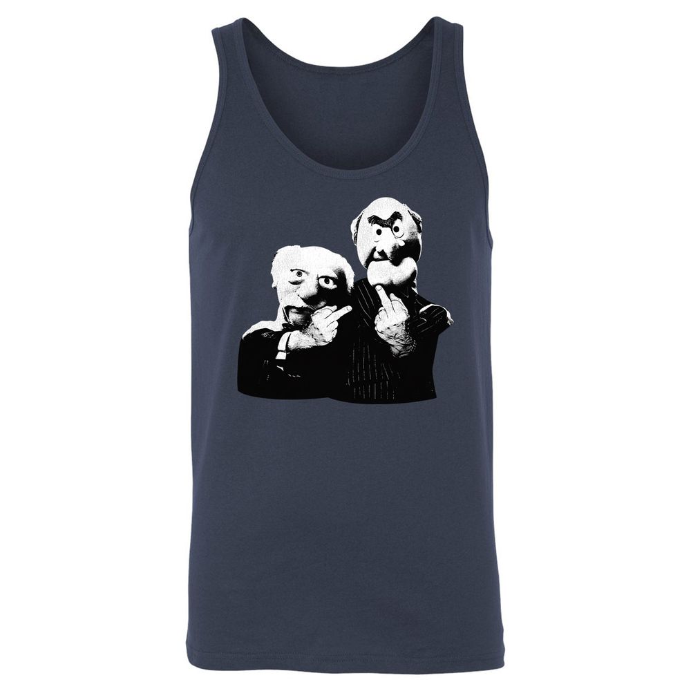 Statler and Waldorf Middle Finger - Navy - 2