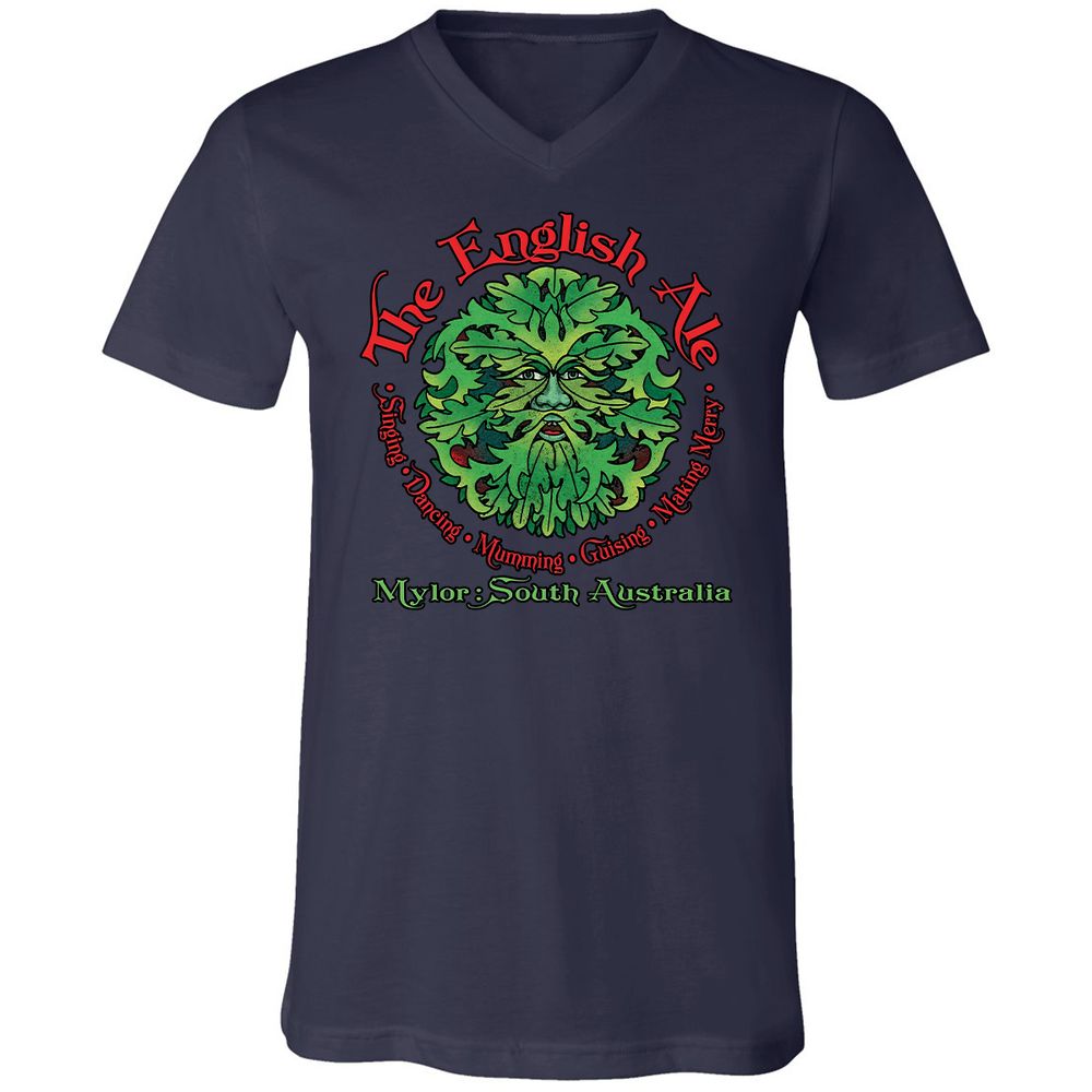 Unisex V-Neck T-Shirt - JDJB7E7Q - Navy - 2