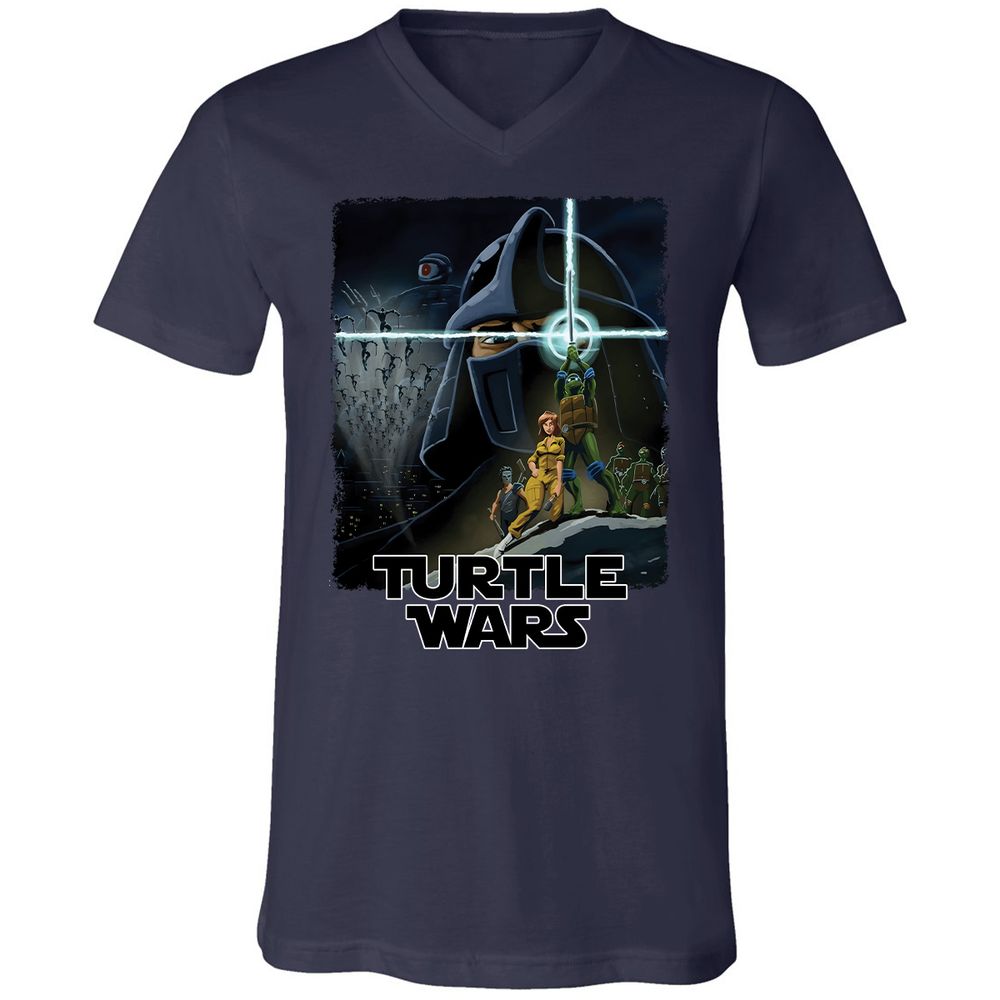 Unisex V-Neck T-Shirt - 7TR9XD6Q - Navy - 2