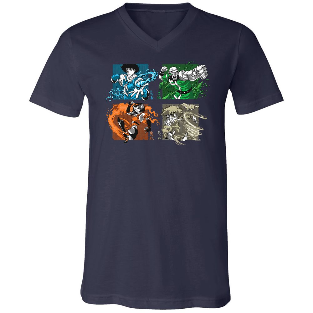 Unisex V-Neck T-Shirt - VSBM9711 - Navy - 2