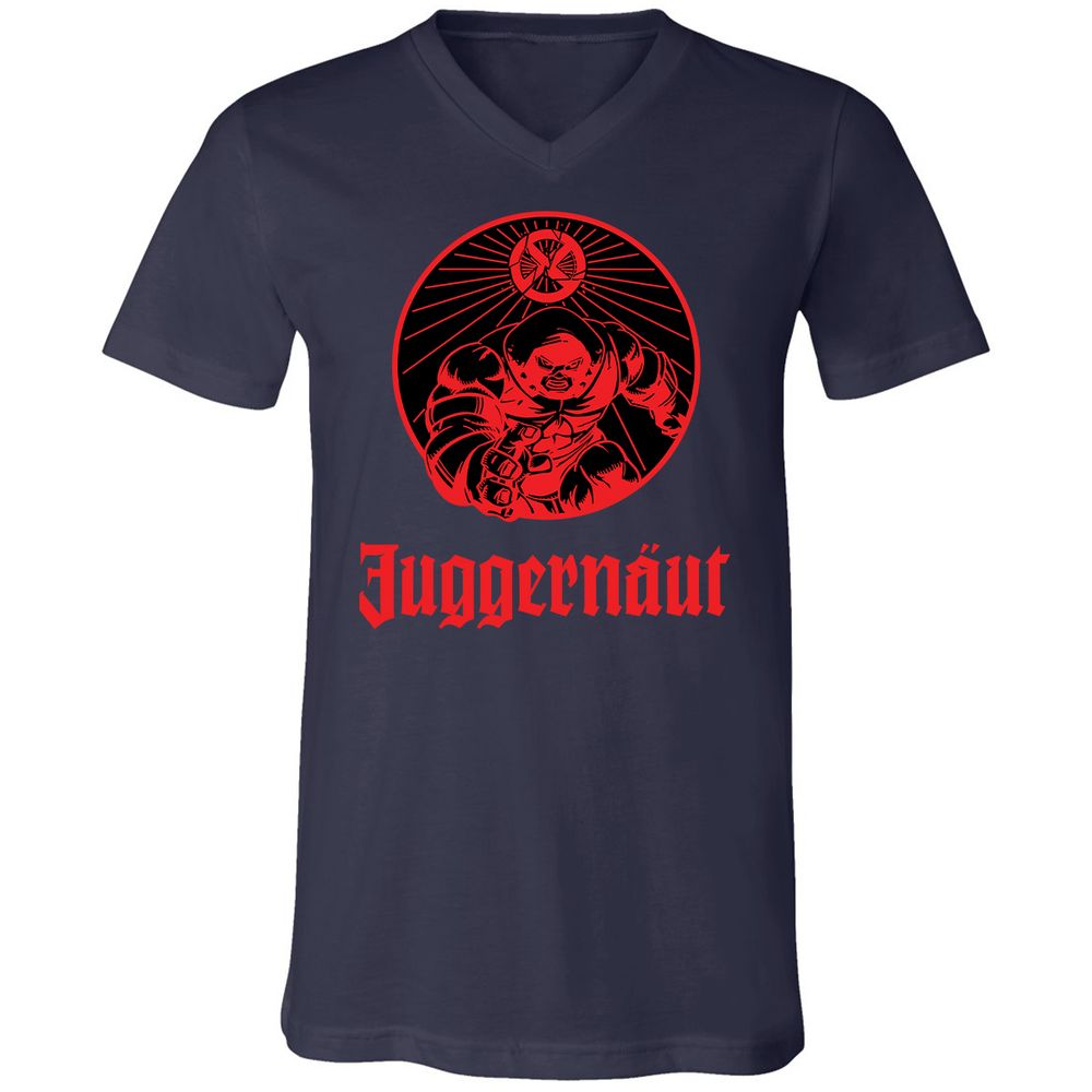 Unisex V-Neck T-Shirt - 73D56TAT - Navy - 2