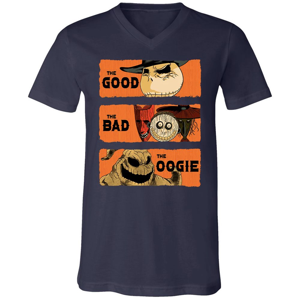 Unisex V-Neck T-Shirt - D9T9E26E - Navy - 2