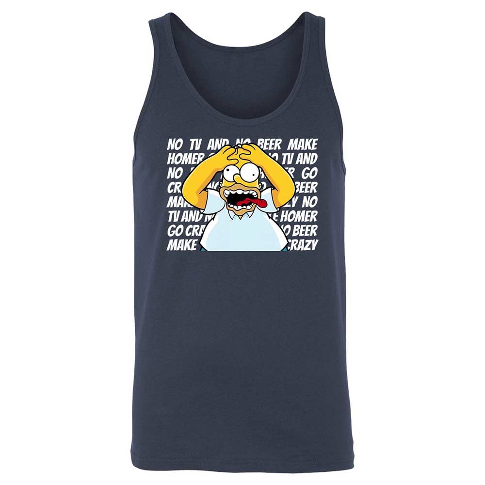 No TV and No Beer Make Homer Go Crazy - Navy - 2