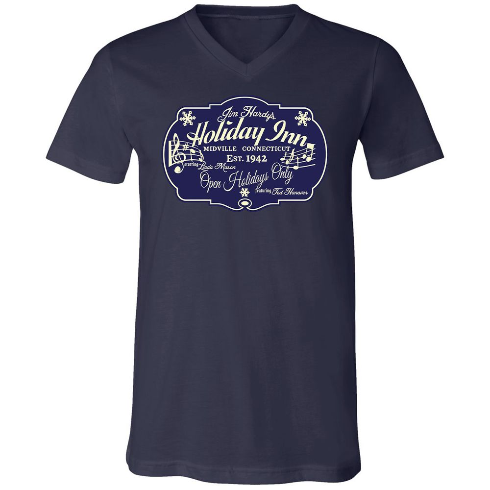 Unisex V-Neck T-Shirt - 84U6ETQT - Navy - 2