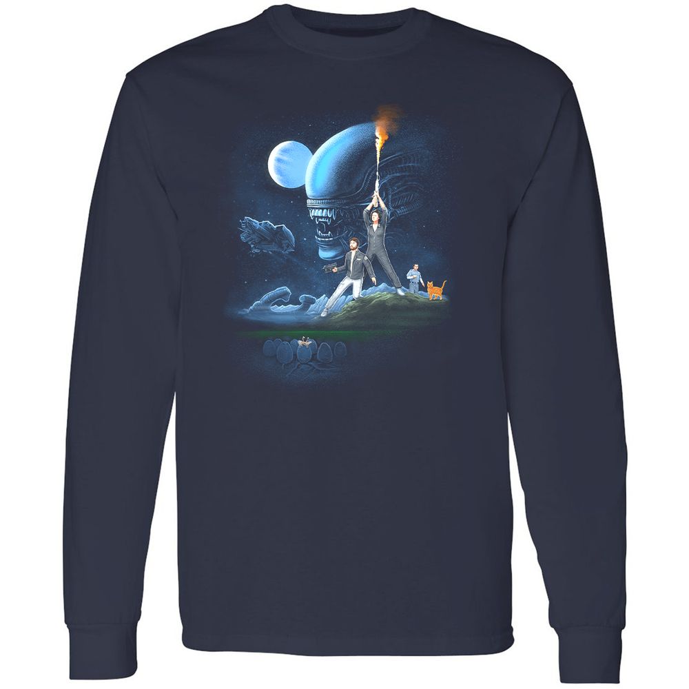 Long Sleeve T-Shirt - KU5NLDZS - Navy - 2