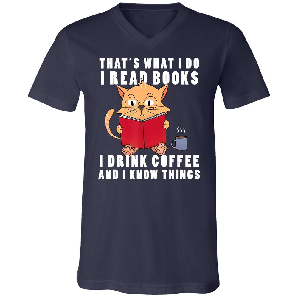 Unisex V-Neck T-Shirt - R2HNWBZJ - Navy - 2