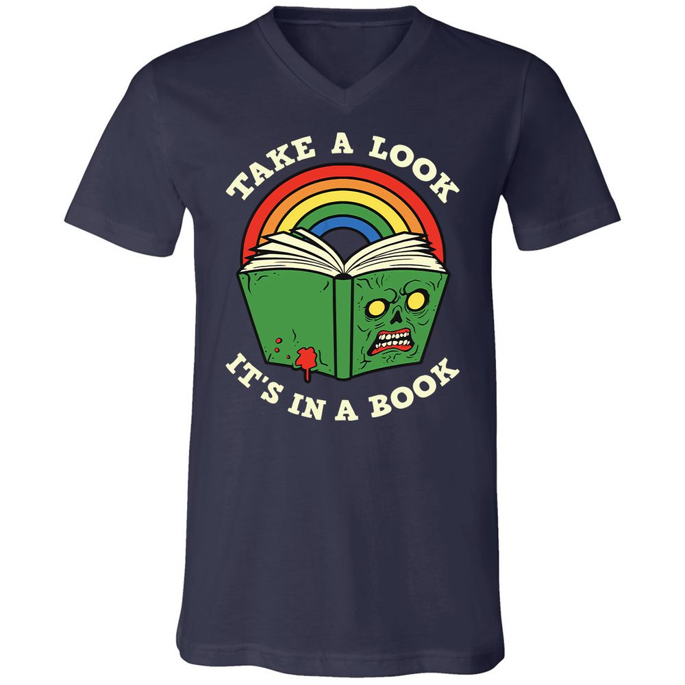 Unisex V-Neck T-Shirt - AUUPXWPF - Navy - 2