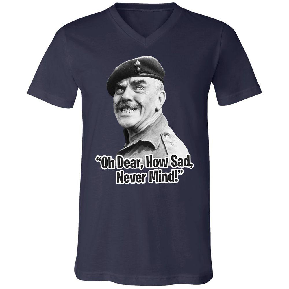 Unisex V-Neck T-Shirt - HNMRFRZ8 - Navy - 2