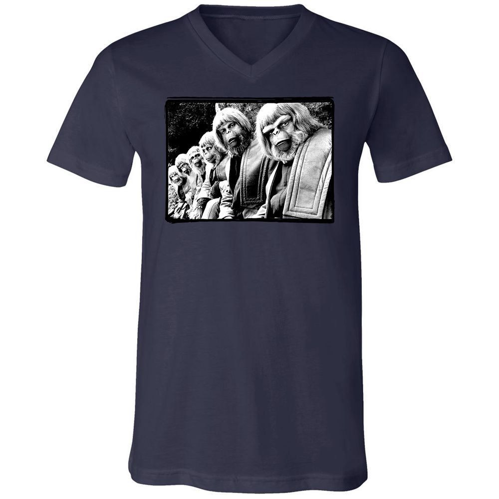 Unisex V-Neck T-Shirt - Z1KHP5M6 - Navy - 2