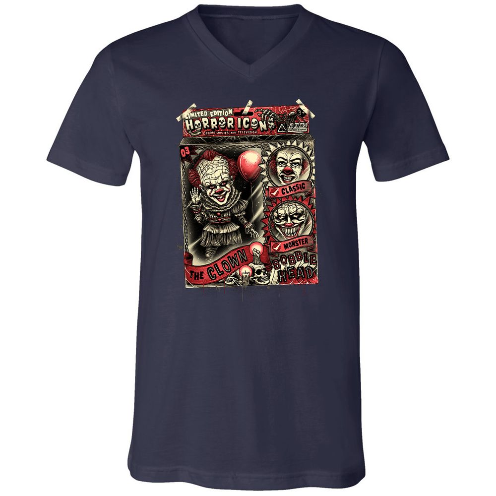 Unisex V-Neck T-Shirt - HRU19LE3 - Navy - 2