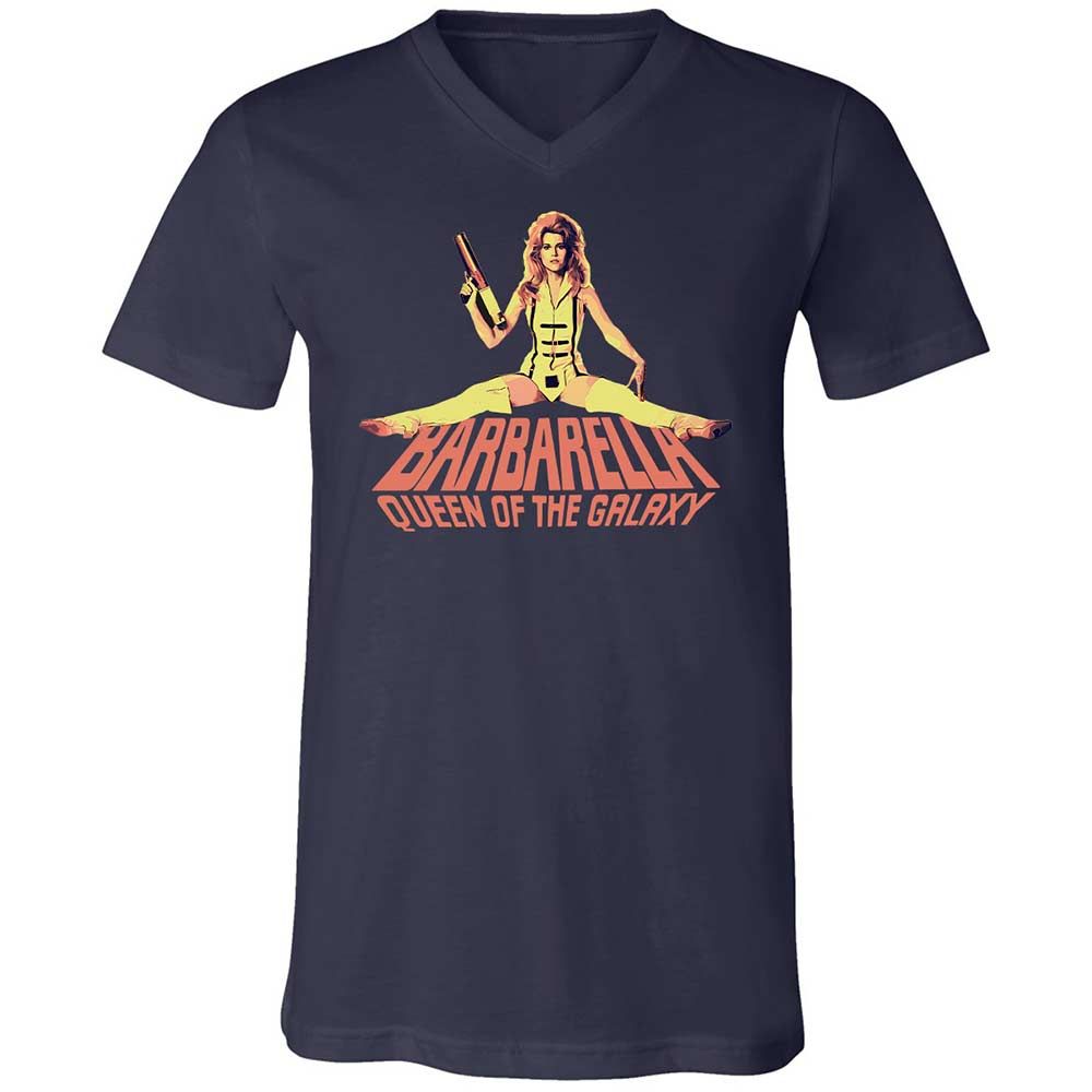 Unisex V-Neck T-Shirt - B485ZA3H - Navy - 2