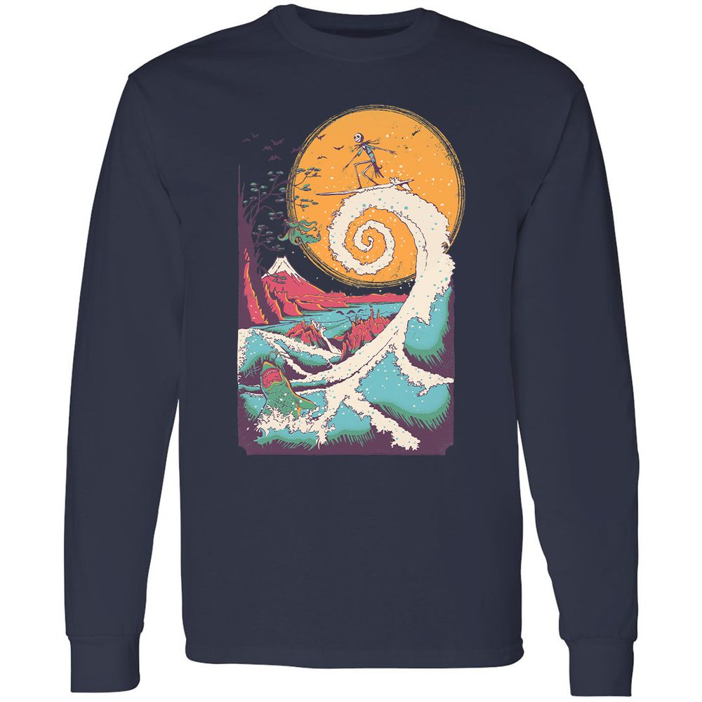 Long Sleeve T-Shirt - GDJZQMVY - Navy - 2