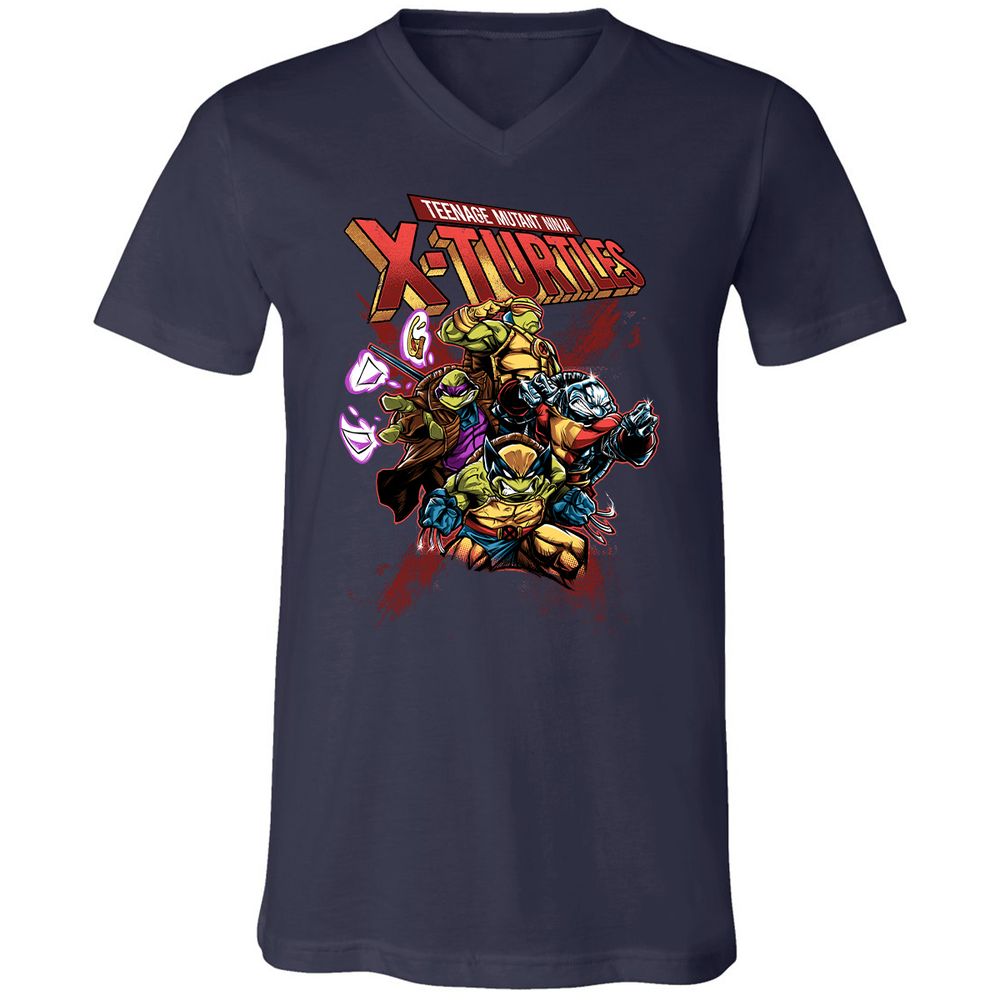 Unisex V-Neck T-Shirt - LUMYUC3U - Navy - 2