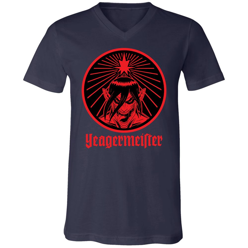 Unisex V-Neck T-Shirt - UA86F2QV - Navy - 2