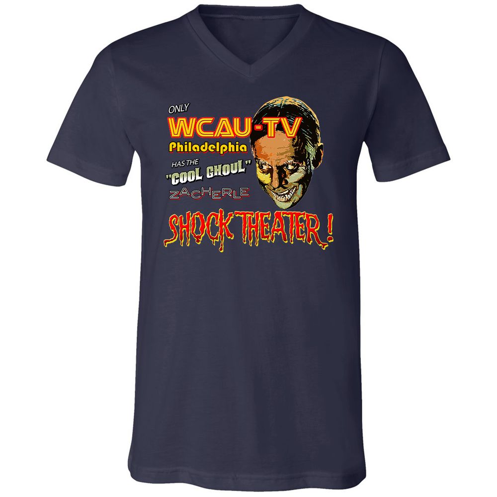 Unisex V-Neck T-Shirt - 4MDENZKD - Navy - 2