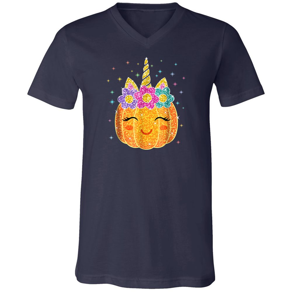 Unisex V-Neck T-Shirt - CXSYV6V6 - Navy - 2