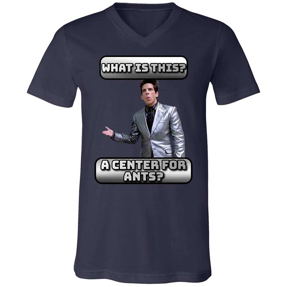 Unisex V-Neck T-Shirt - FKSFQMZ8 - Navy - 2