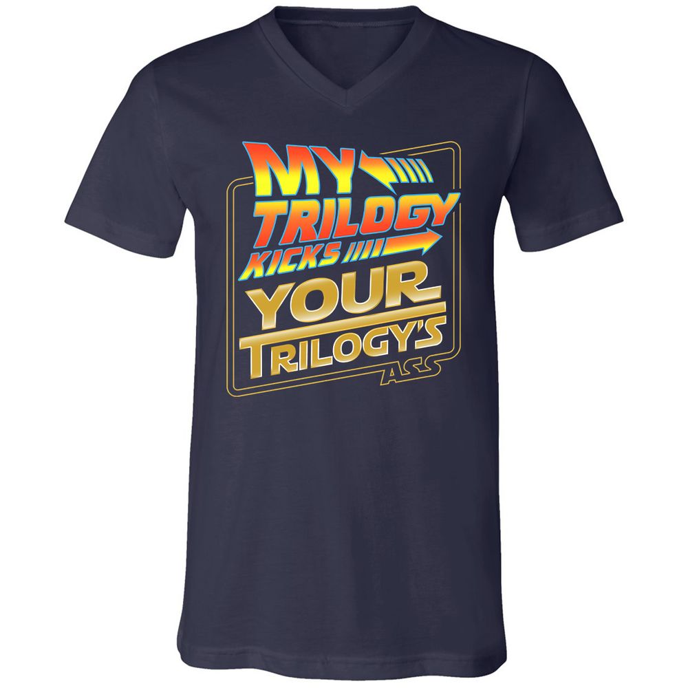 Unisex V-Neck T-Shirt - YSB89VU8 - Navy - 2