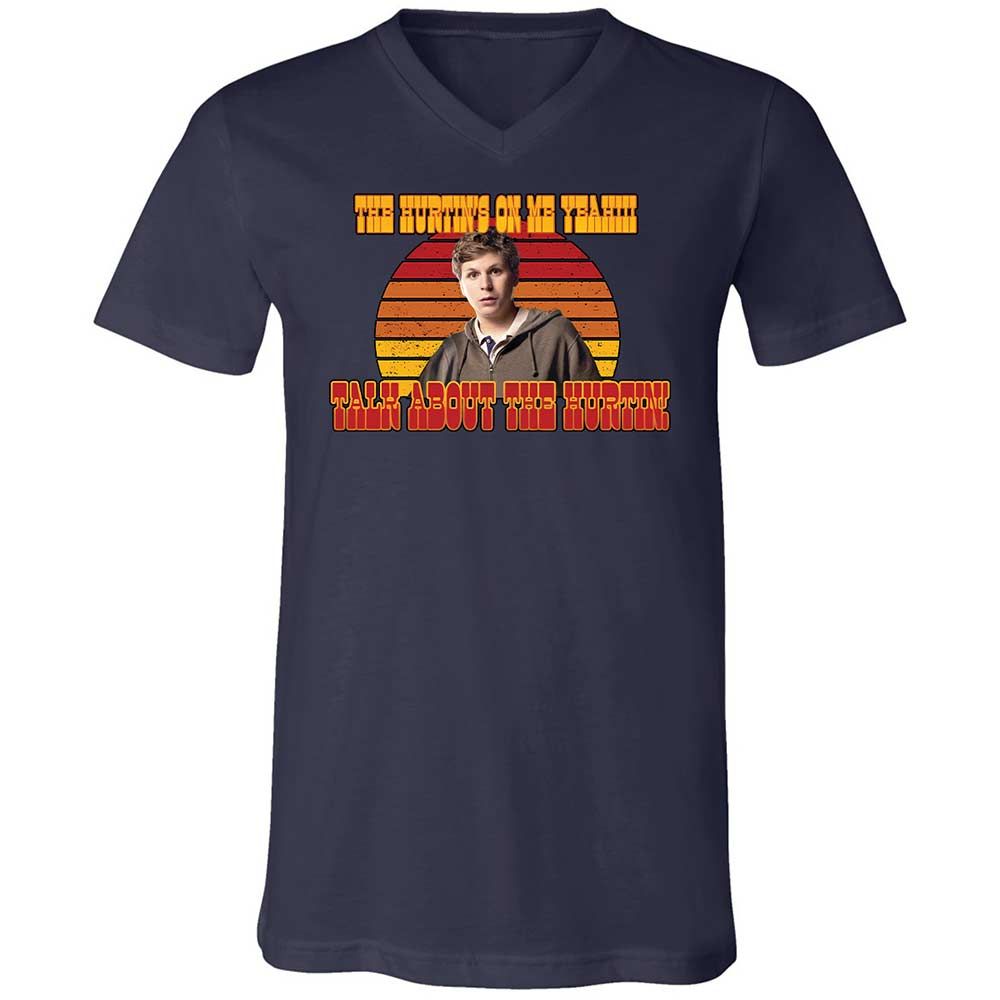 Unisex V-Neck T-Shirt - E3SKWTEG - Navy - 2