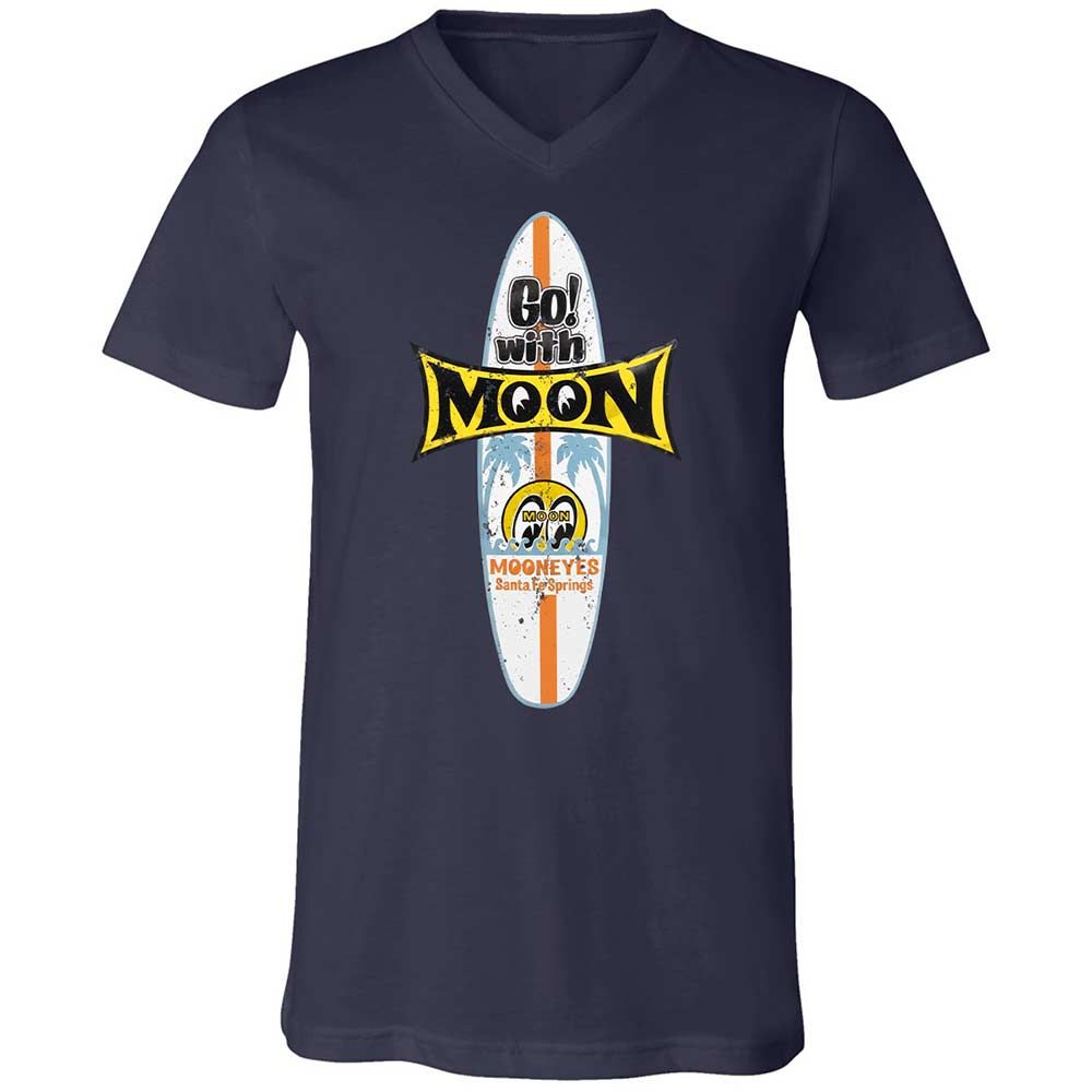 Unisex V-Neck T-Shirt - KY7N5KS7 - Navy - 2
