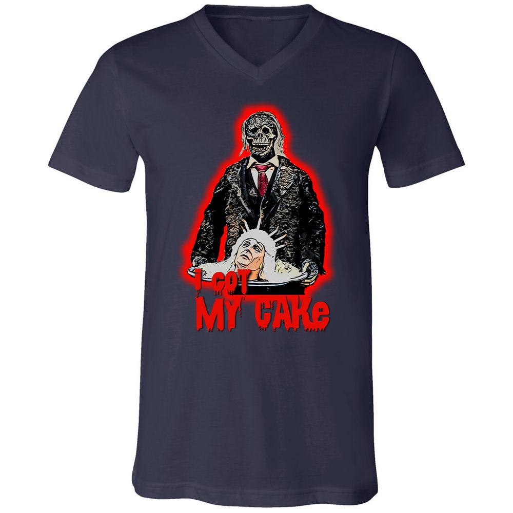 Unisex V-Neck T-Shirt - 45PAND11 - Navy - 2