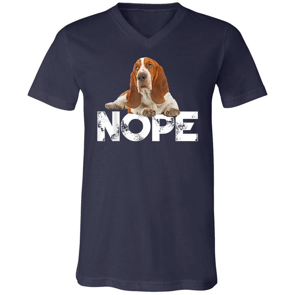 Unisex V-Neck T-Shirt - HERJXGF6 - Navy - 2