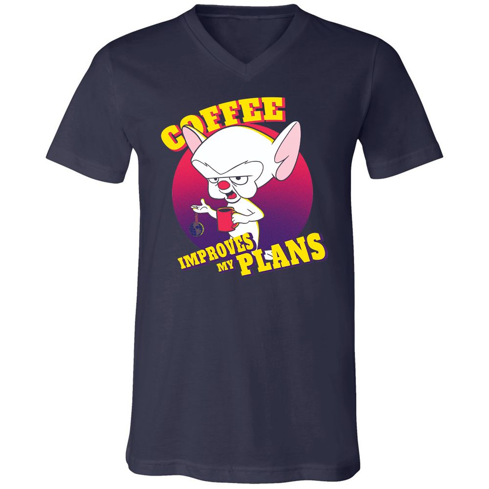 Unisex V-Neck T-Shirt - FXM2ZJJL - Navy - 2